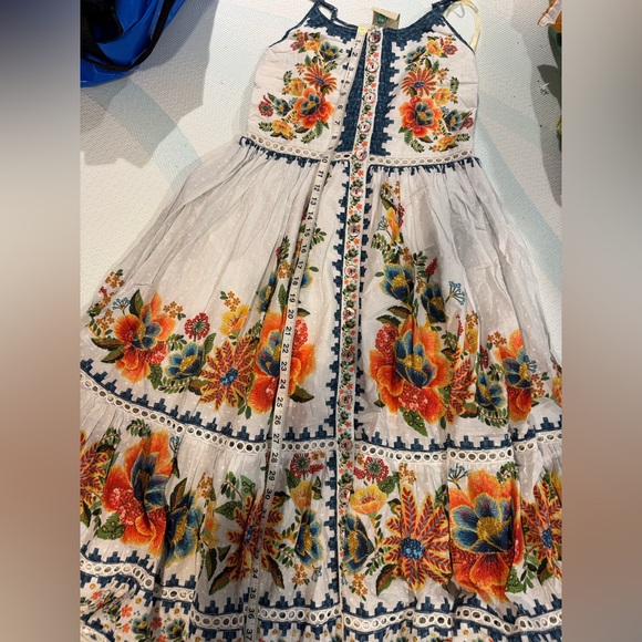 Farm Rio Off-White Delicate Garden Midi Dress - Picture 10 of 16